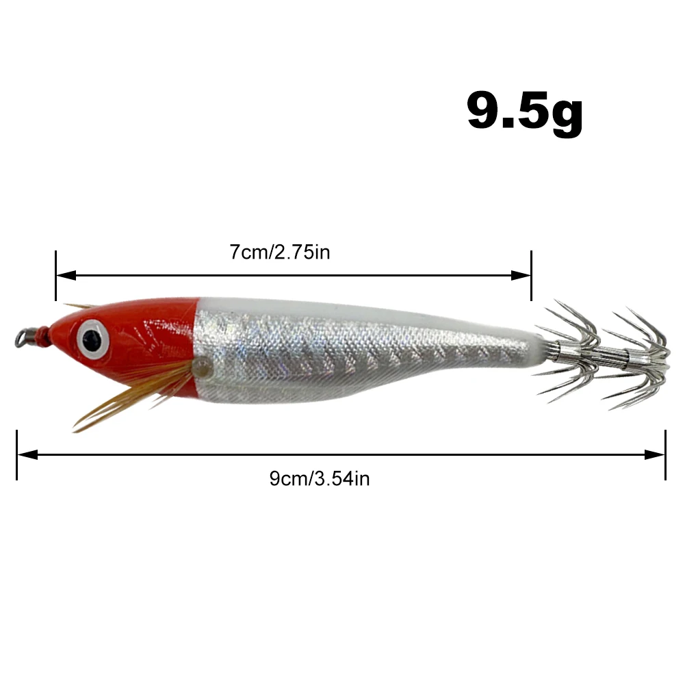 بيونيك الروبيان الطعوم ABS الفلورسنت الصيد إغراء الأفقي مضيئة القفز الطعم للصيد الليلي المياه العذبة