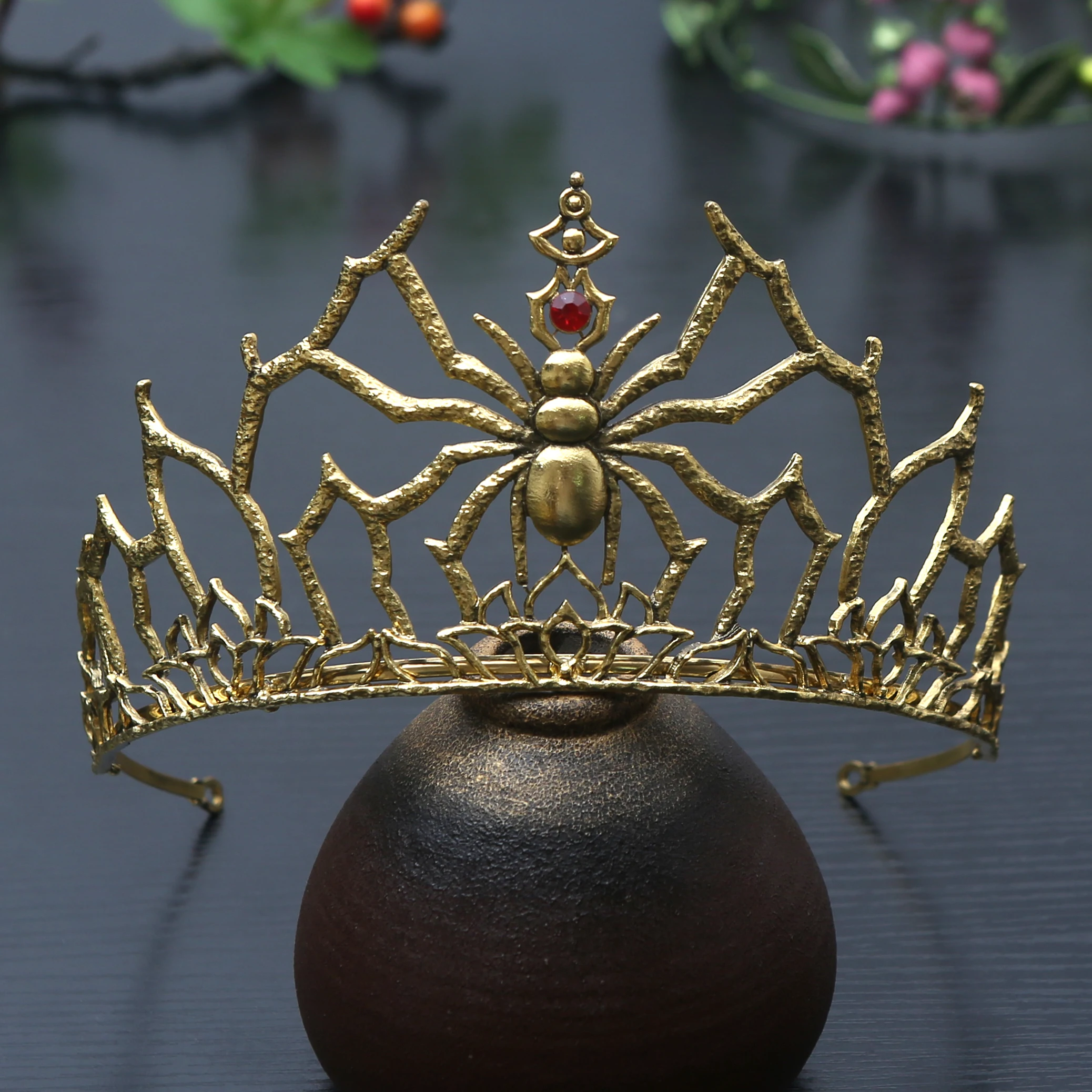 

Головной убор в виде паука на Хэллоуин, Корона, тематическая вечеринка, сплав воды, бриллианты, аксессуары для волос, Корона, подарок для девочек, корона унисекс