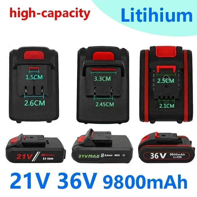 Large capacity 21v31v8800mah universal electric screwdriver electric drill lithium-ion battery