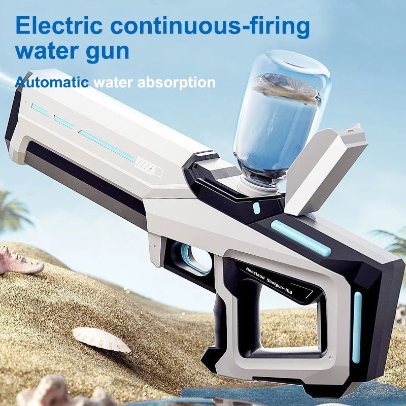 مسدس مياه كهربائي عالي الضغط بسعة كبيرة، دفع لطيف، شفط مياه أوتوماتيكي ورش مياه مستمر