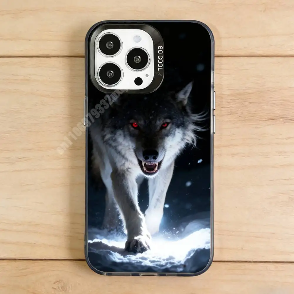 Aggressive Wild Wolf Lord Phone Case for iPhone 17 16 15 Max Mini 14 13 Pro Plus 12 11 X XS Air IMD Cover