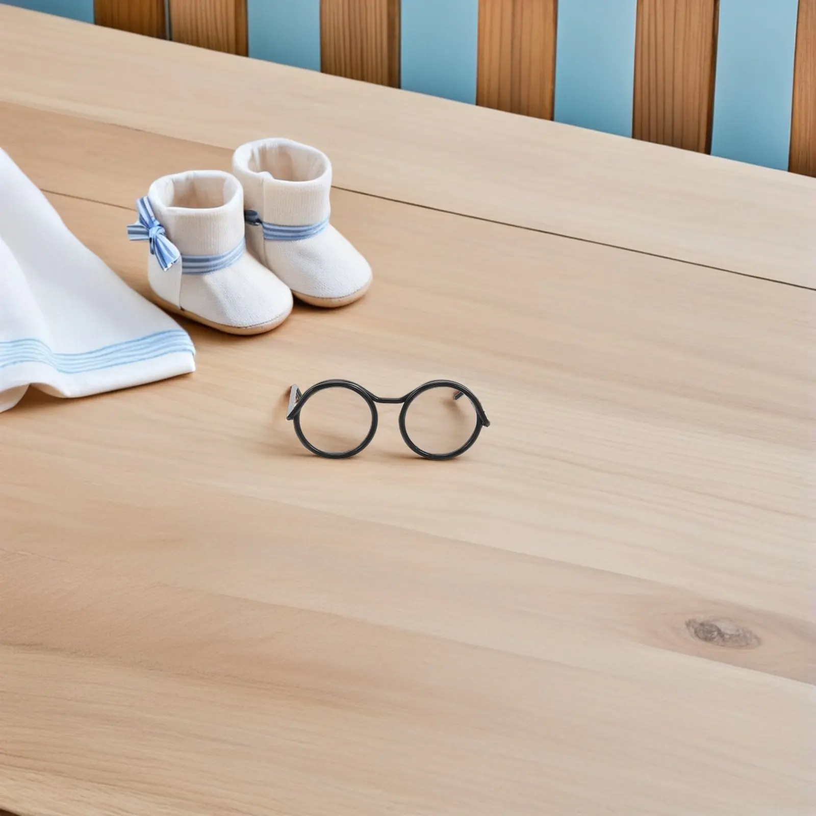 

50Pcs Miniature Glasses for Dollhouse Miniatures Realistic Wire Rim Design Enhances Craft Projects Tiny Eyewear for Decorative