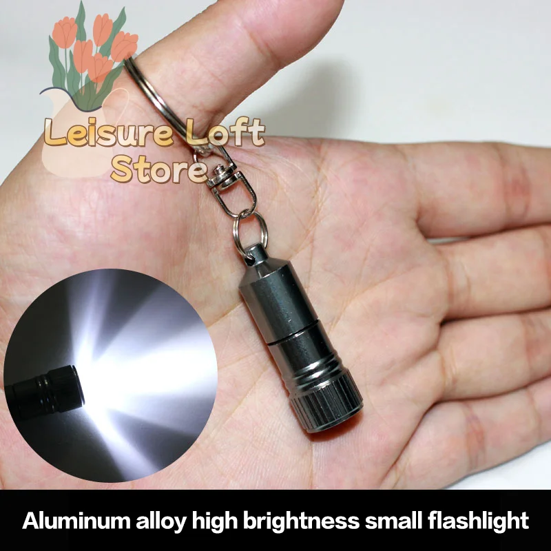 Portable Mini LED Keychain Flashlight - 3-Mode Pocket Light for Camping, Hiking & Emergencies, USB Rechargeable