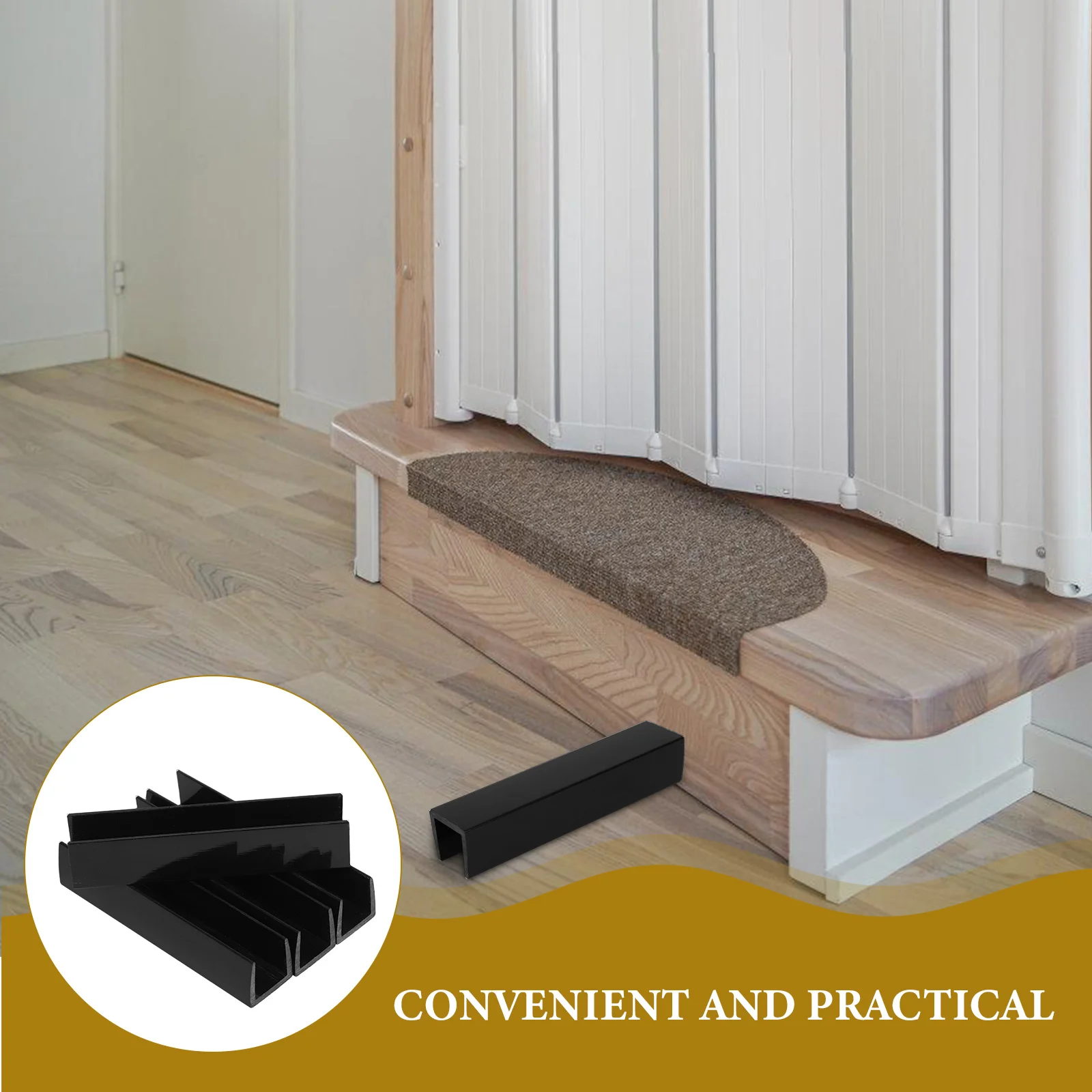 

4pcs Stair Gate Reinforcement Groove Fence Grooves U-Shaped Baby Safety Gate Fittings For Doorways Stairs Hallways Pet Gates