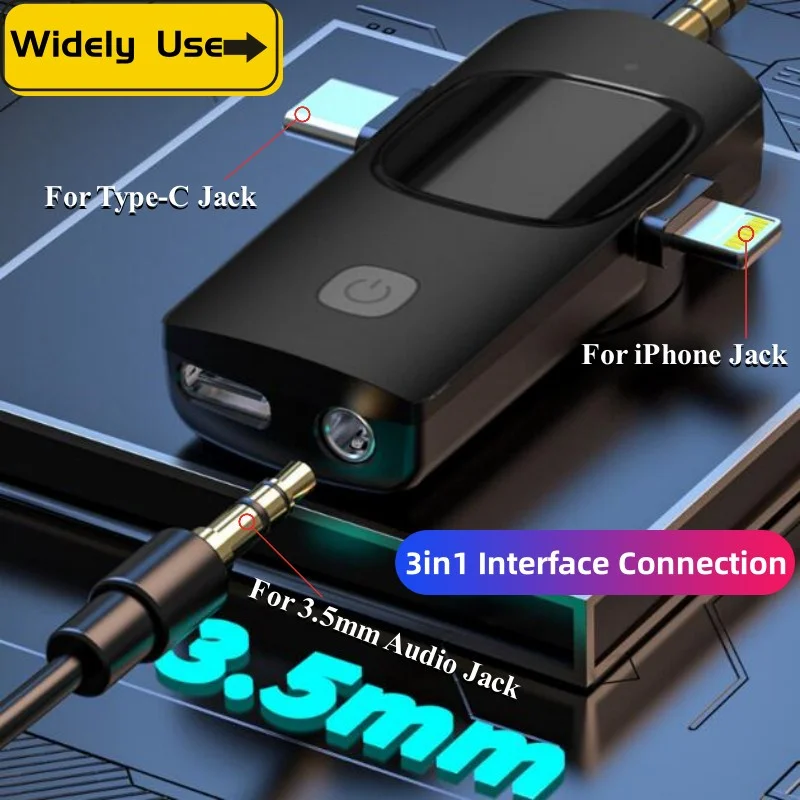 プロフェッショナル 2.4 グラムワイヤレスラベリアマイク携帯電話ライブストリーミングマイク Iphone/Type-C/3.5 ミリメートルオーディオ 3 IN 1 ジャック