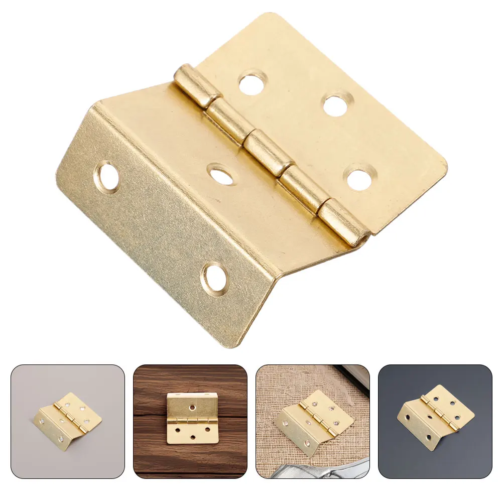 

4 Pcs Retro -fold Hinge Door Hardware Decorative Hinges Corner Cabinet Replacement Iron Sheet Enterior Cupboard Folding