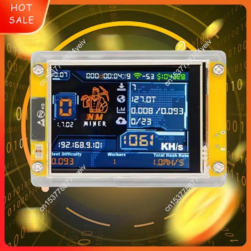 1060KH/S Nerdminer Nmminer Bitcoin Crypto Solo Miner 2.8 Polegada Display Inteligente Nerdminer Atualizado 1060KH/S Harshrate A62X