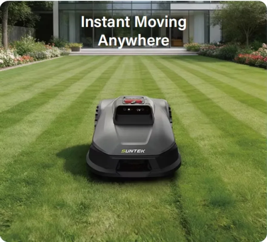 Роботизированная газонокосилка Vision AI Pro с беспроводным управлением, аккумулятором, водонепроницаемостью IPX6, охватом 500 м, совместима с мастерскими и заводами