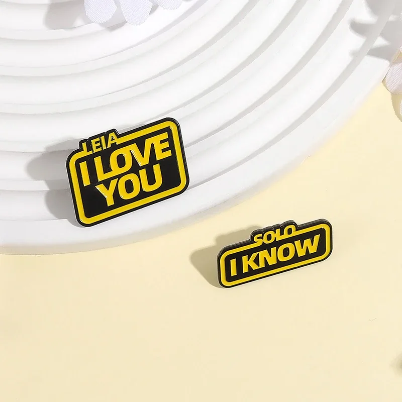 الخيال العلمي فيلم إلهام رسالة المينا دبابيس مخصص أحبك منفردا أنا أعرف دبابيس ظهره شارة التلبيب مجوهرات هدية للأصدقاء