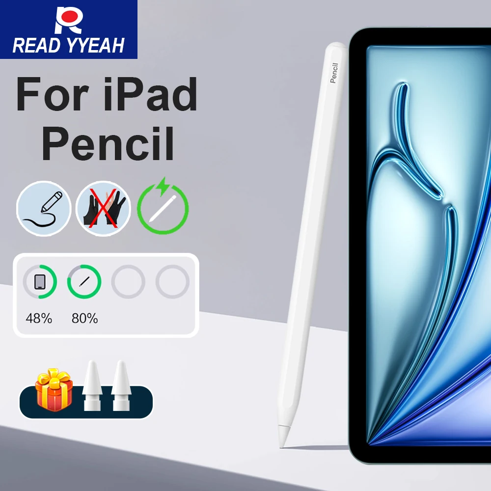

Магнитный стилус для планшета 2025 для Apple Pencil 2, беспроводная зарядка для iPad A16 11th 10th Pen M2 M3 Pro 11in 12,9in Air 4 5 Mini 6