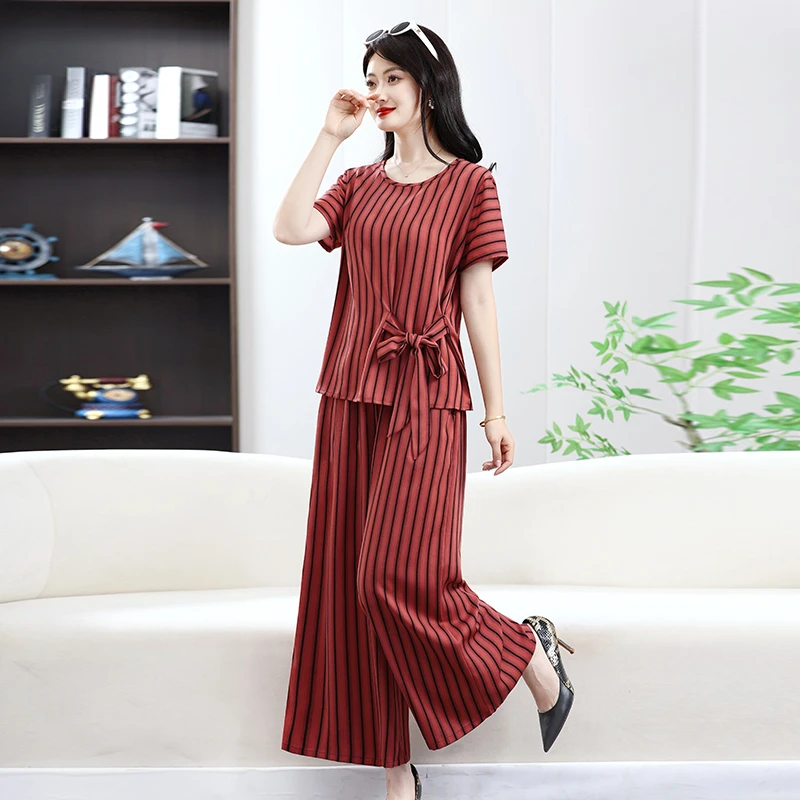 Vêtements pour femmes, coupe ample, costume imprimé complet, ensemble deux pièces, chemise imprimée et pantalon à jambes larges pour femmes d'âge moyen, ensembles 2 pièces