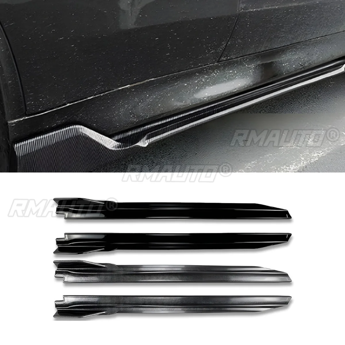 Car Side Skirt Lip Guard Protector Apron Side Skirt Extension For BMW X5 F15 2014-2018 Body Kit Car Accessories