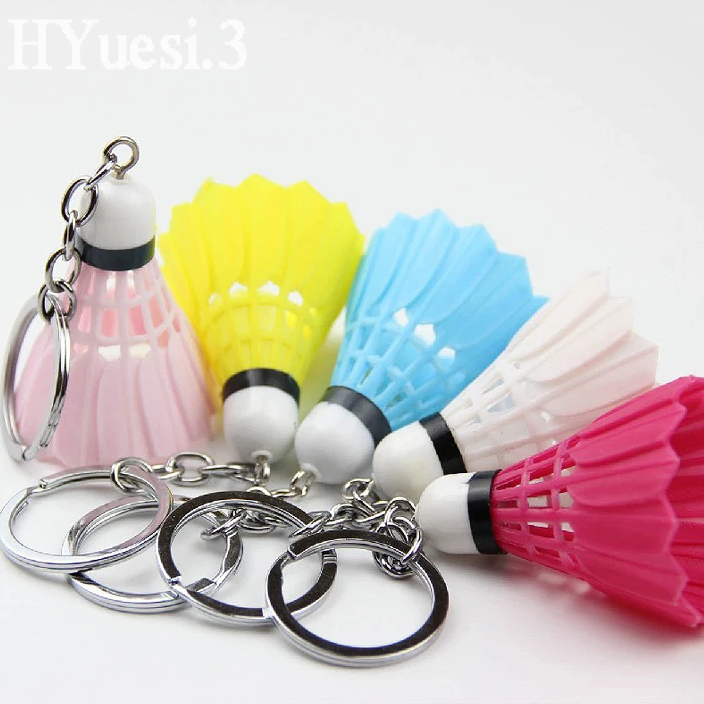 Sport Styles Mini Badminton Keychain Unisex Metal Badminton Racket Key Ring Purse Bag Backpack Decor Accessories