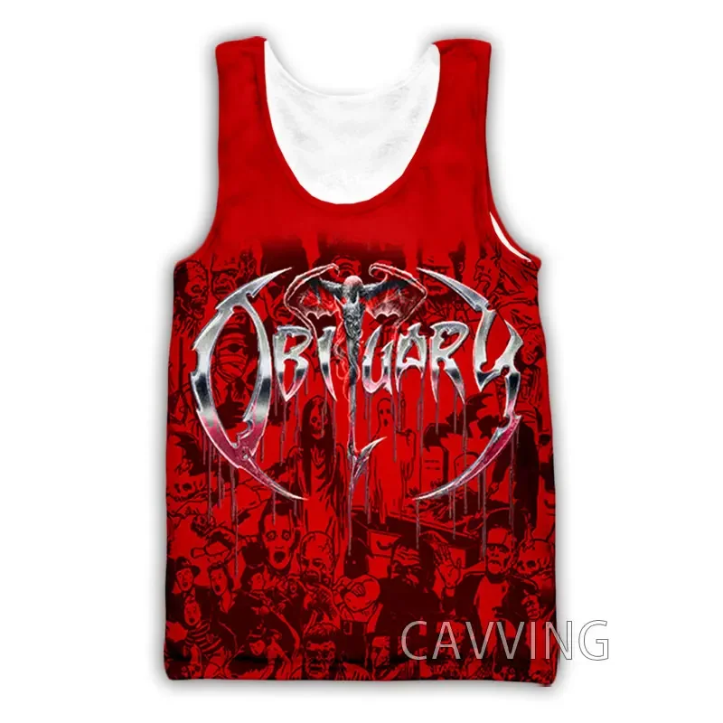 New Fashion Women/Men\'s 3D Print  Obituary Rock Tank Tops Harajuku Vest Summer Undershirt Shirts Streetwear