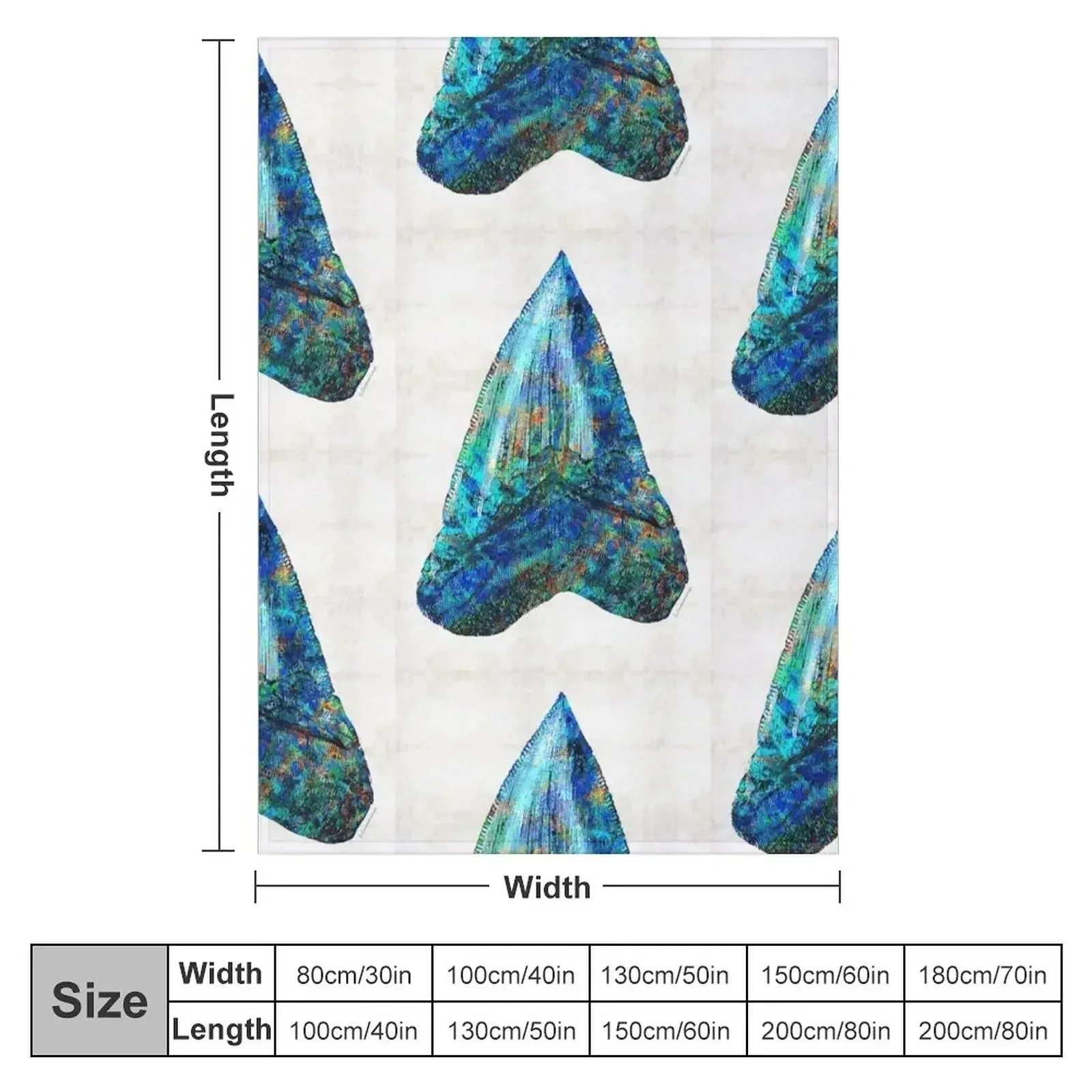 Blue Shark Tooth Art by Sharon Cummings Throw Blanket for sofa for winter Blankets For Sofas Blankets