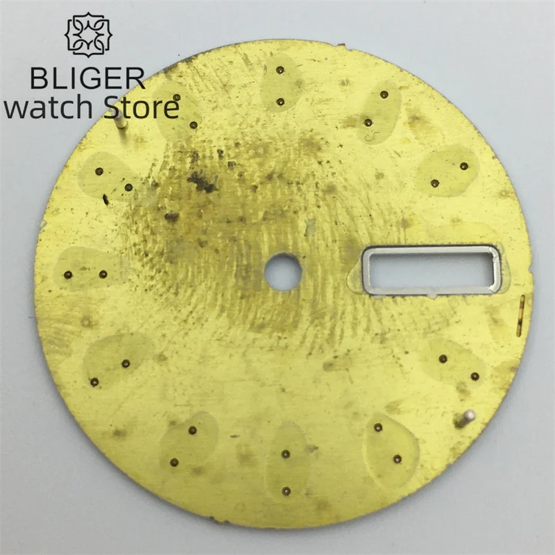 BLIGER 29MM dial hitam putih, indeks multiwarna untuk NH36 NH36A gerakan