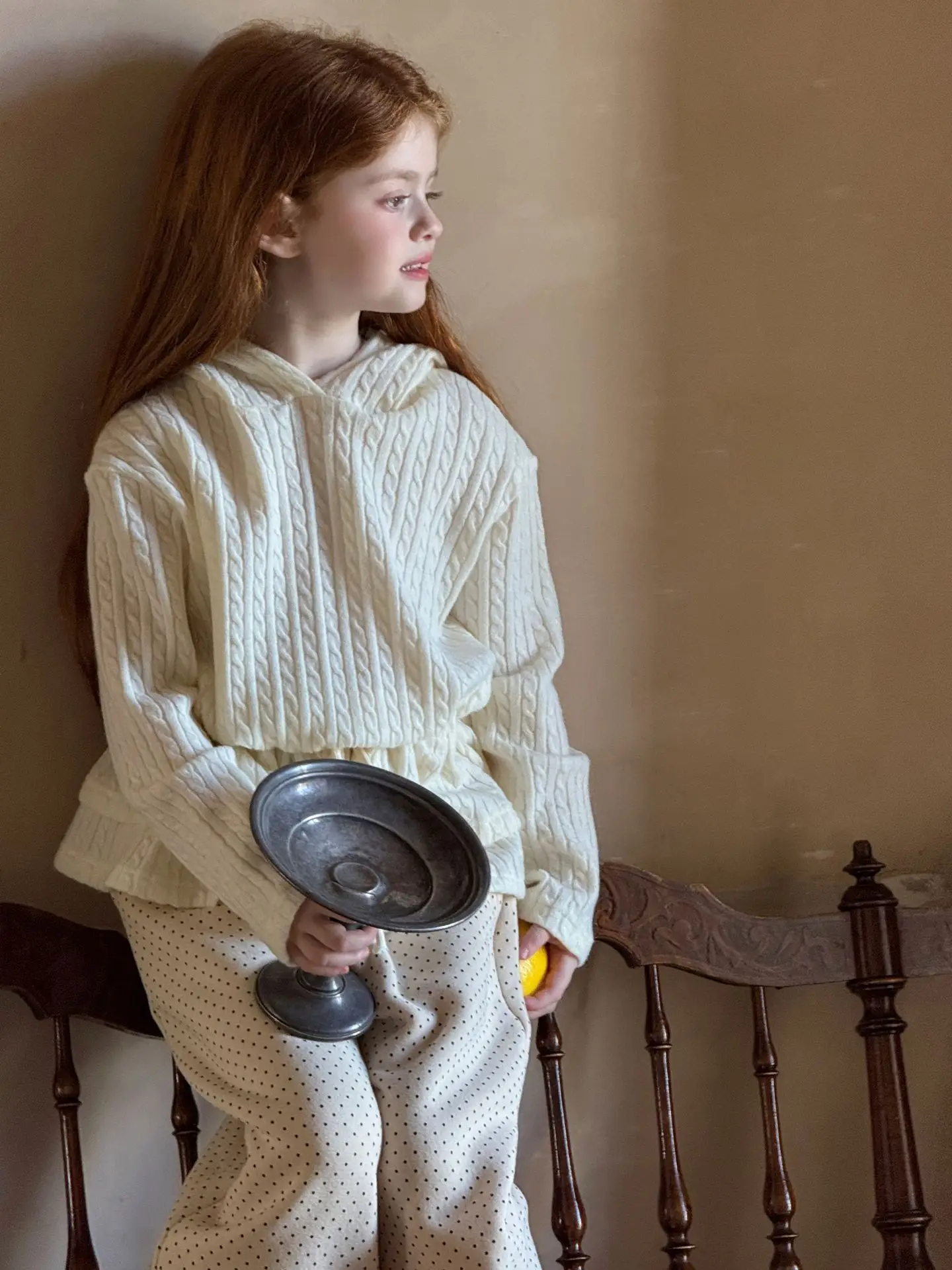 Children Pit Strip Top 2025 Autumn Winter New Fashion Girls Solid Hooded Top Pullover Versatile Children Clothing