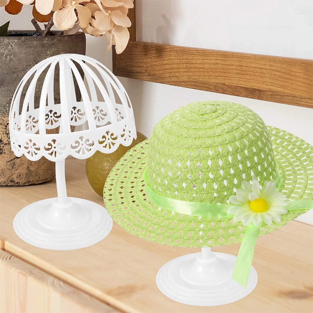 

2 Pcs Hat Display Stand Desktop Cap Holder Organizer Support Caps Storage Pe Baseball Rack Baby