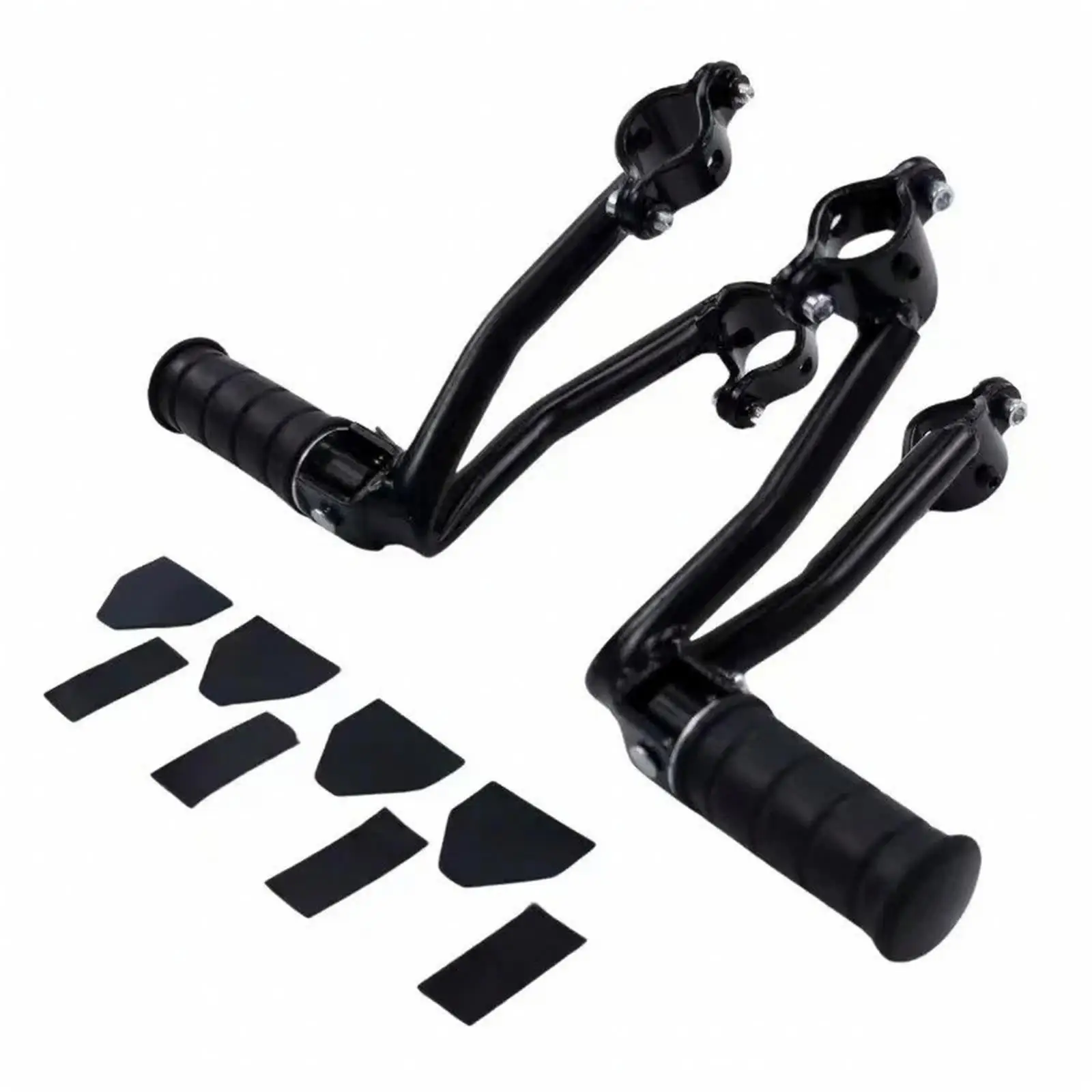 Passenger Foot Pegs with Rubber Pads Stable Rear Footrests with Brackets Durable