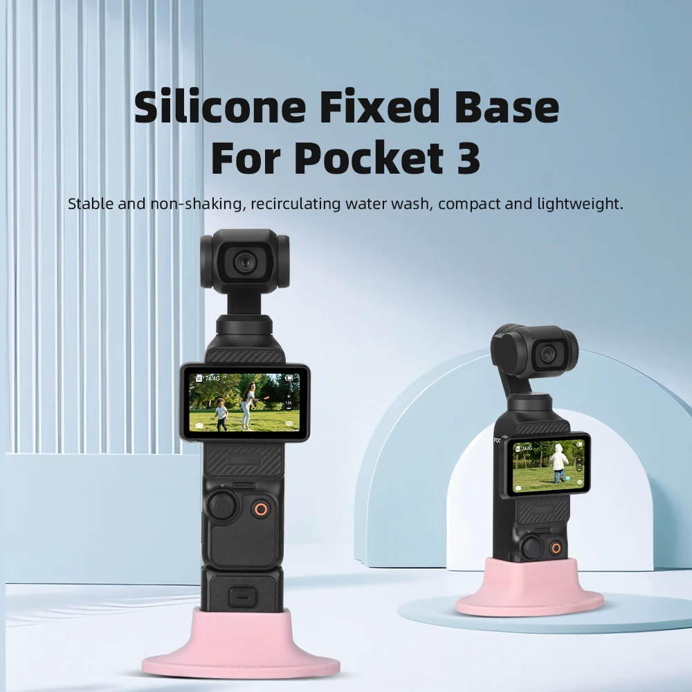 

For DJI OSMO POCKET3 Silicone Mounting Base Heads Desktop Live Streaming Stabilisation Bracket Accessories Pink