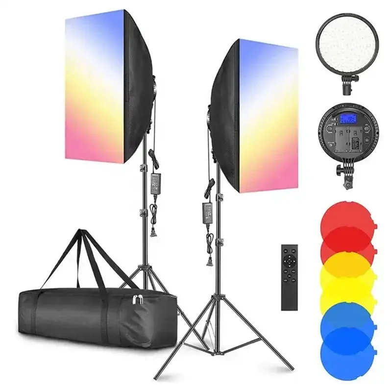 LED Camera Photographic Lamp for Youbute Game Live Video Lighting on Camera Portable Video Recording 48W Photography Fill Lamp