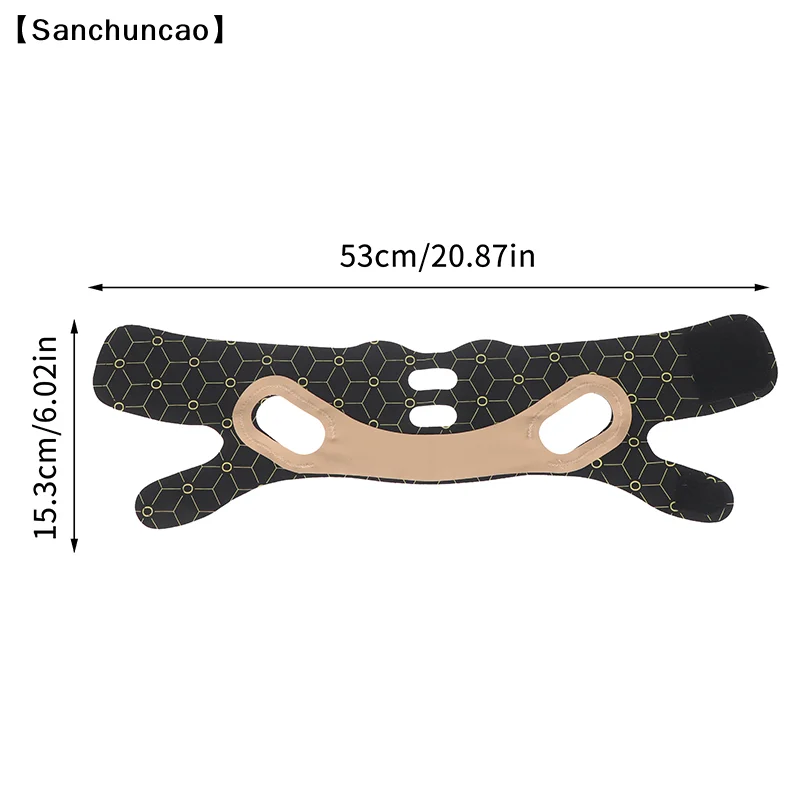 DapatSan⚡Cintura per maschera elastica a forma di V Doppia pressione Maschera per scolpire il viso Riduttore a doppio mento Fasciatura dimagrante per il viso Dispositivi per il lifting del viso