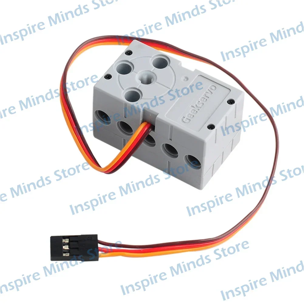 Geekservo 0.7/2 كيلو 360 ° محرك سيرفو قابل للبرمجة مع عمود إخراج مزدوج وعزم دوران عالي متوافق مع Legoed Microbit Raspberry Pi #3