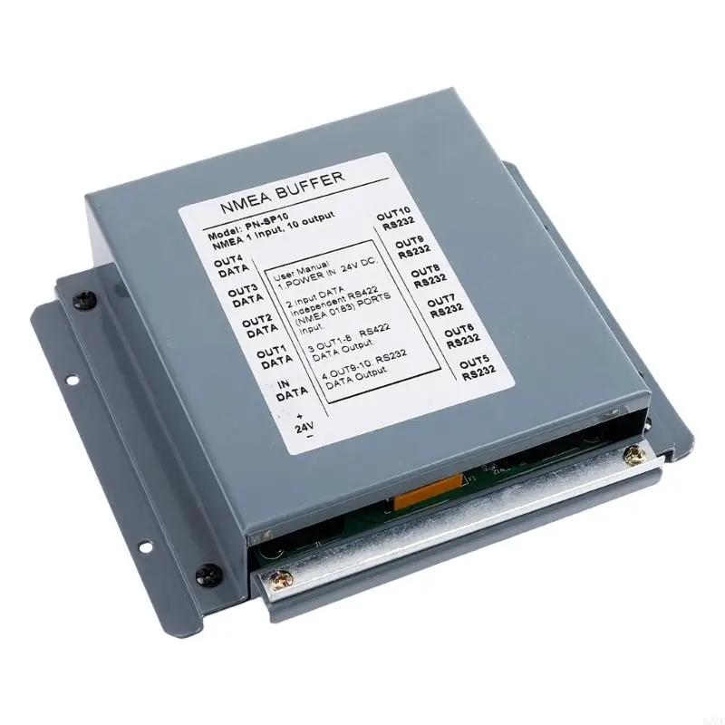 NMEA 0183 Distributor 1 In 10 Out Isolated Buffer Ship Monitoring Equipment Quick Fixing for Boat Systems X37F