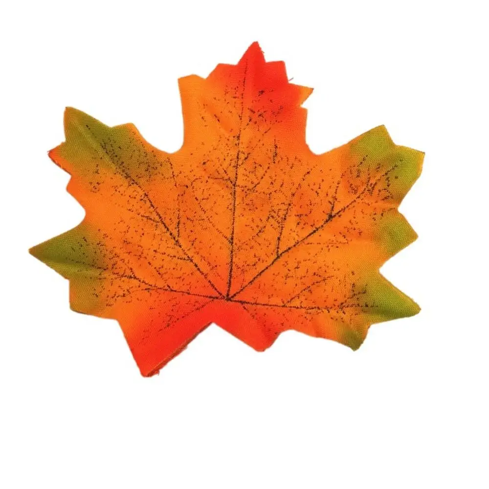 50Pcs/Pack Maple Leaves Simulated Maple Leaves Leaf Handmade Artificial Leaf Plants Silk Flower Plants Stacked Maple Leaves