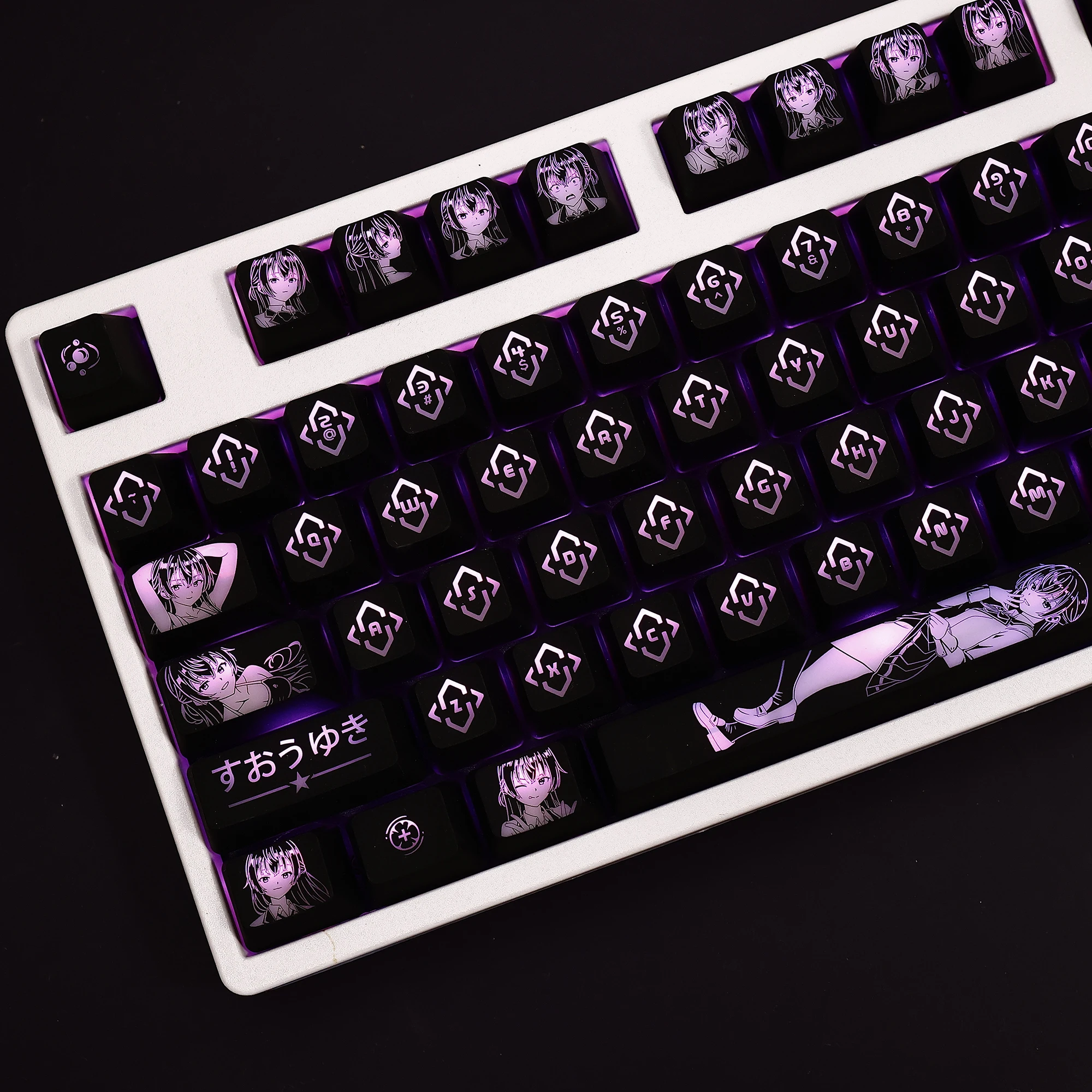 

104 Keys/Set Suo Yuki Alya Sometimes Hides Her Feelings Anime Custom DIY Backlit Keycaps SWS Coating for Mechanical Keyboard