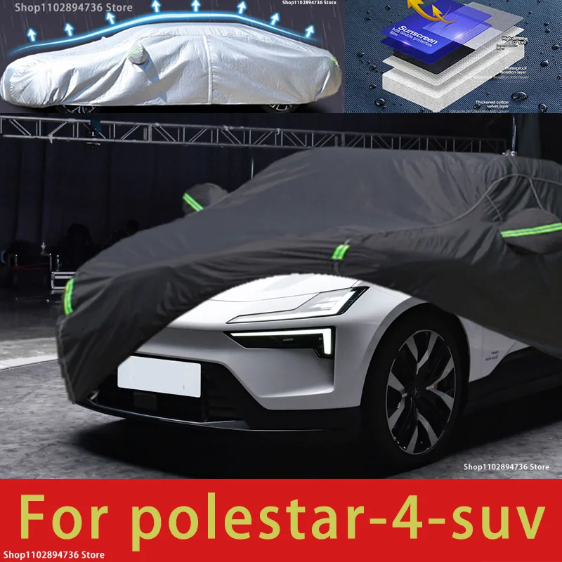 

For Polerstar4 Fit Outdoor Protection Car Covers Snow Cover Sunshade Waterproof Dustproof Exterior black car cover