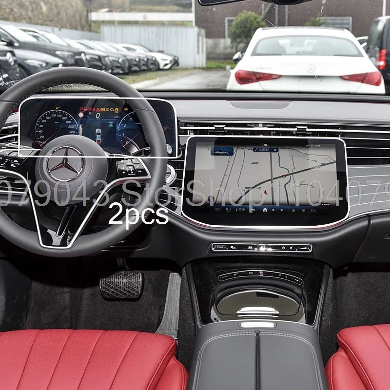 

Tempered glass screen protector For Mercedes Benz e-class 2024 2025 Car GPS Navigation and Dashboard anti-scratch Interior