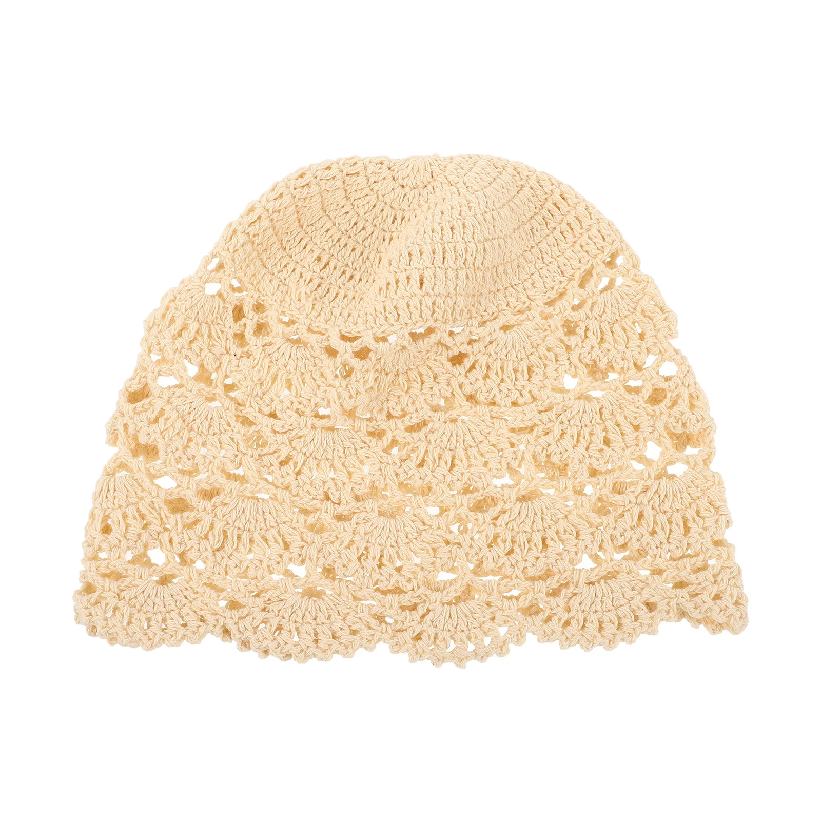 Vintage Crochet Lace Beanie Women Soft Comfortable Non-Slip Elegant Hollow Out Hat Casual Turban Hair Accessory Sunny Day