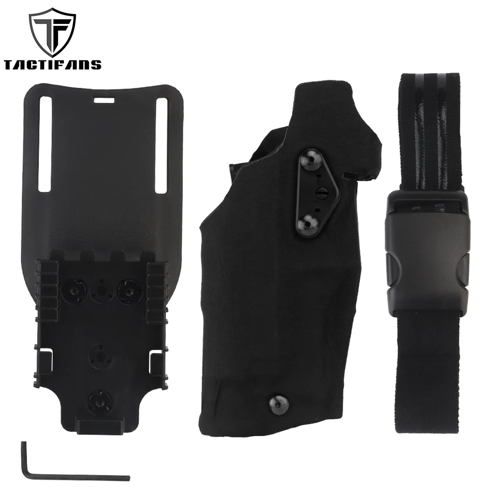 

6354DO Wrapped Holster For Glock G17 With X300 X300U Light QLS Tactical Fork Automatic Locking System Handgun Pistol Accessories