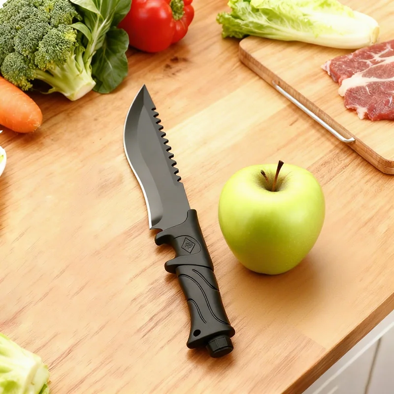 High-Hardness Meat cutter knife,fruit knife,EDC Convenient with Jacket, Fixed Blade, Multi-purpose cutting knife and BBQ Knife image 4