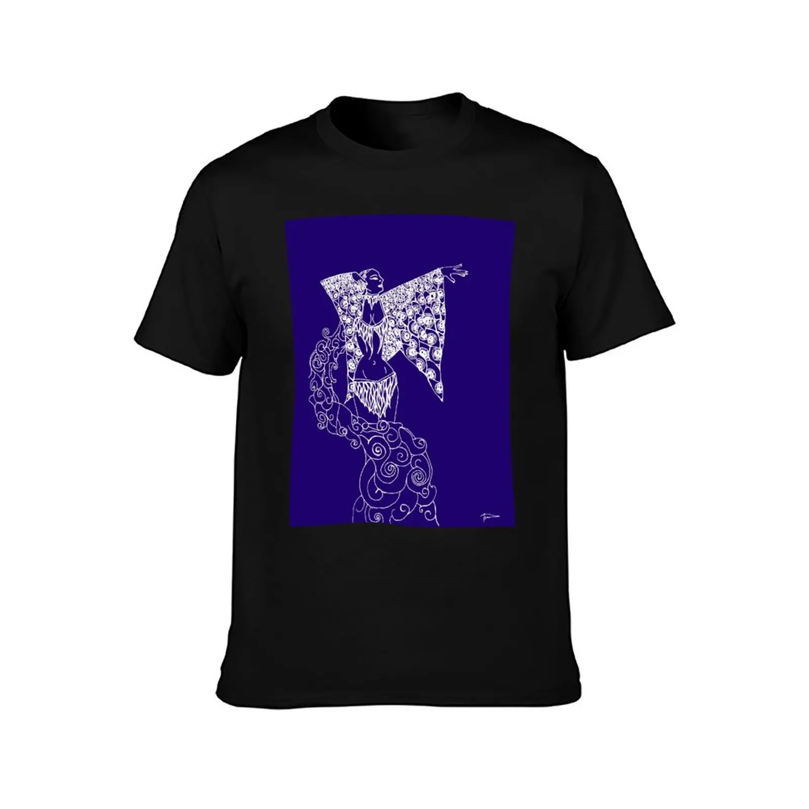 Belly Dancer with eyeball sleeves T-Shirt Athletic Quick Dry for Men T-Shirt