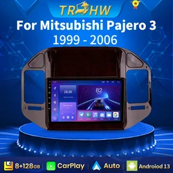 For Mitsubishi Pajero 3 V70 V60 1999 - 2006 Car Radio Multimedia Video Player Navigation stereo GPS Android 13 No 2din 2 din dvd