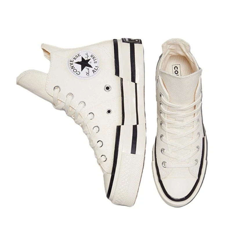 Converse Chuck Taylor All Star 70 Plus Homens Mulheres Alta Lona Sapatos Casuais Summit Sage Egret Esportes Tênis de Skate