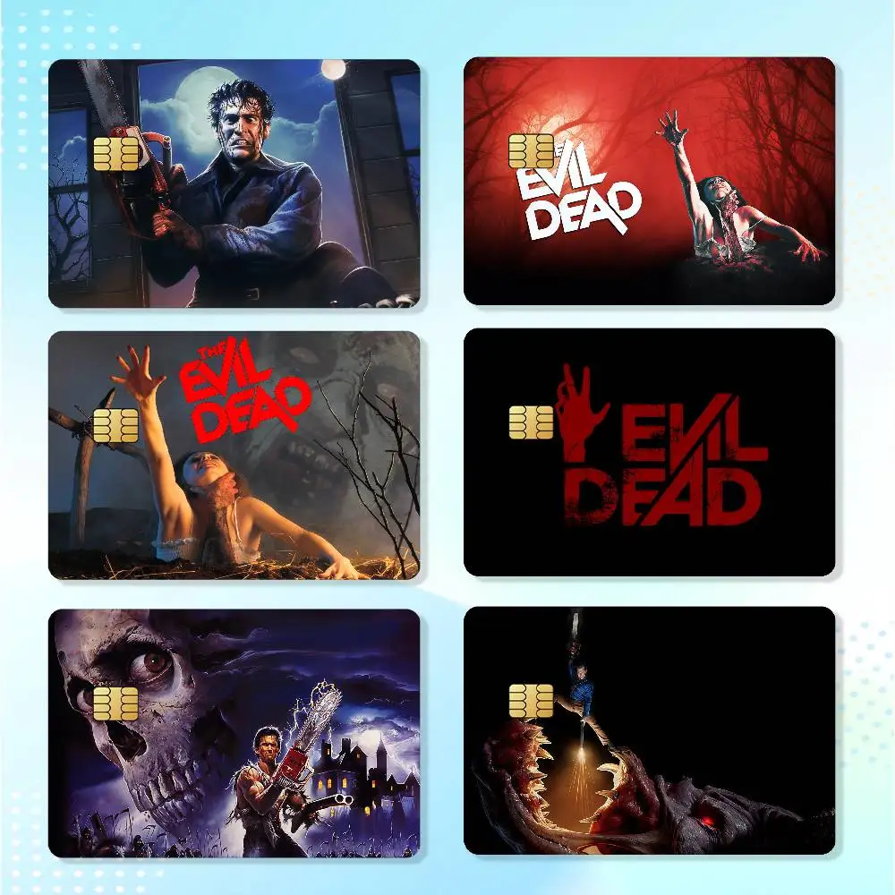 Movie The E-Evil D-Dead Credit Skin Cover Card Stickers 4PCS Film Bus Pass Front Decoration Bank Debit Waterproof