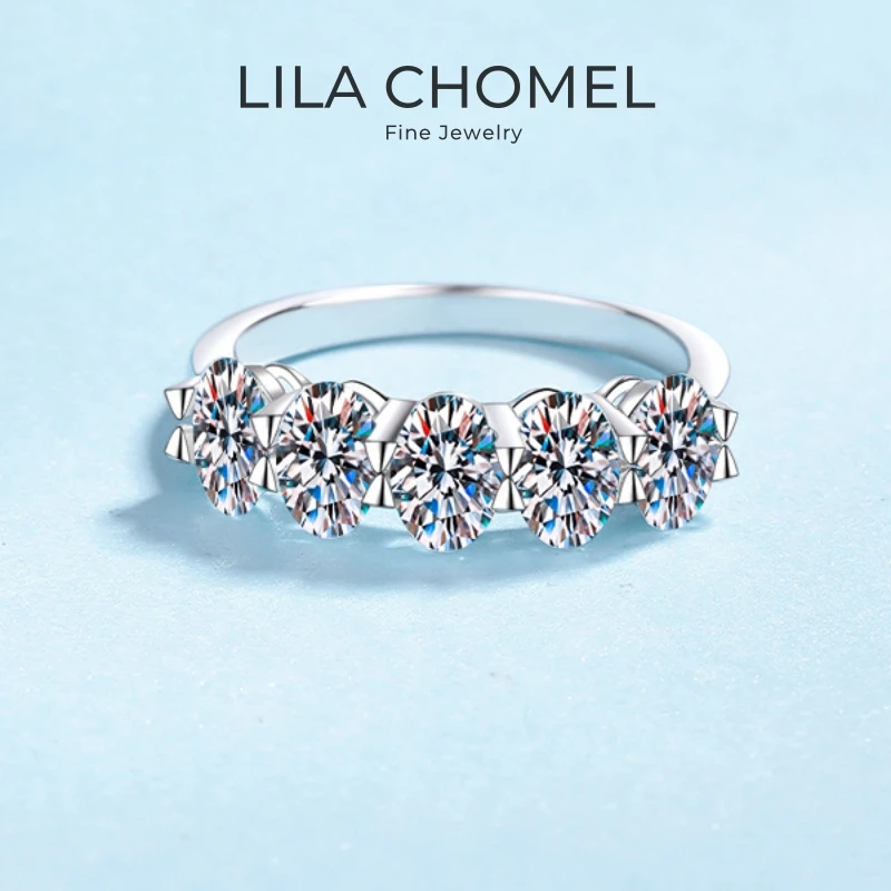 

Женское обручальное кольцо из белого золота 18 карат, 2,5 карата, муассанит, бриллиант, подруга, Рождество, PT950, платиновые кольца в подарок на день рождения