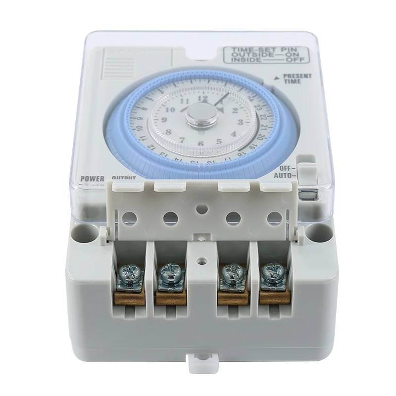 1~4PCS ManHua 24H 12VDC 15A Din Rail Timer Switch TB35 Analog Time Control Switch Mechanical Time Controller