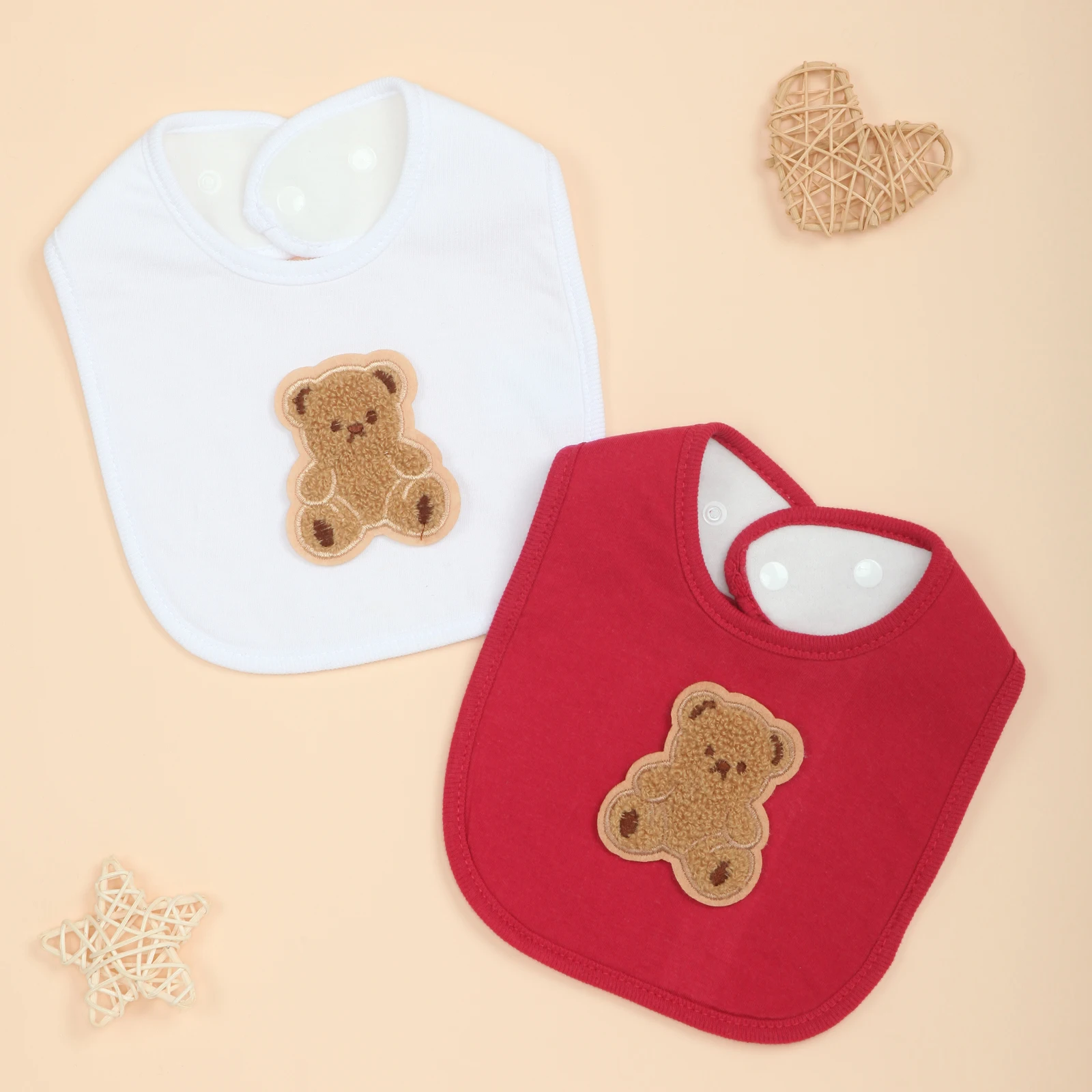 

Мягкие детские нагрудники для мальчиков и девочек, толстые впитывающие нагрудники для новорожденных для прорезывания зубов, слюнотечения и кормления, регулируемая защелка, 2 шт.