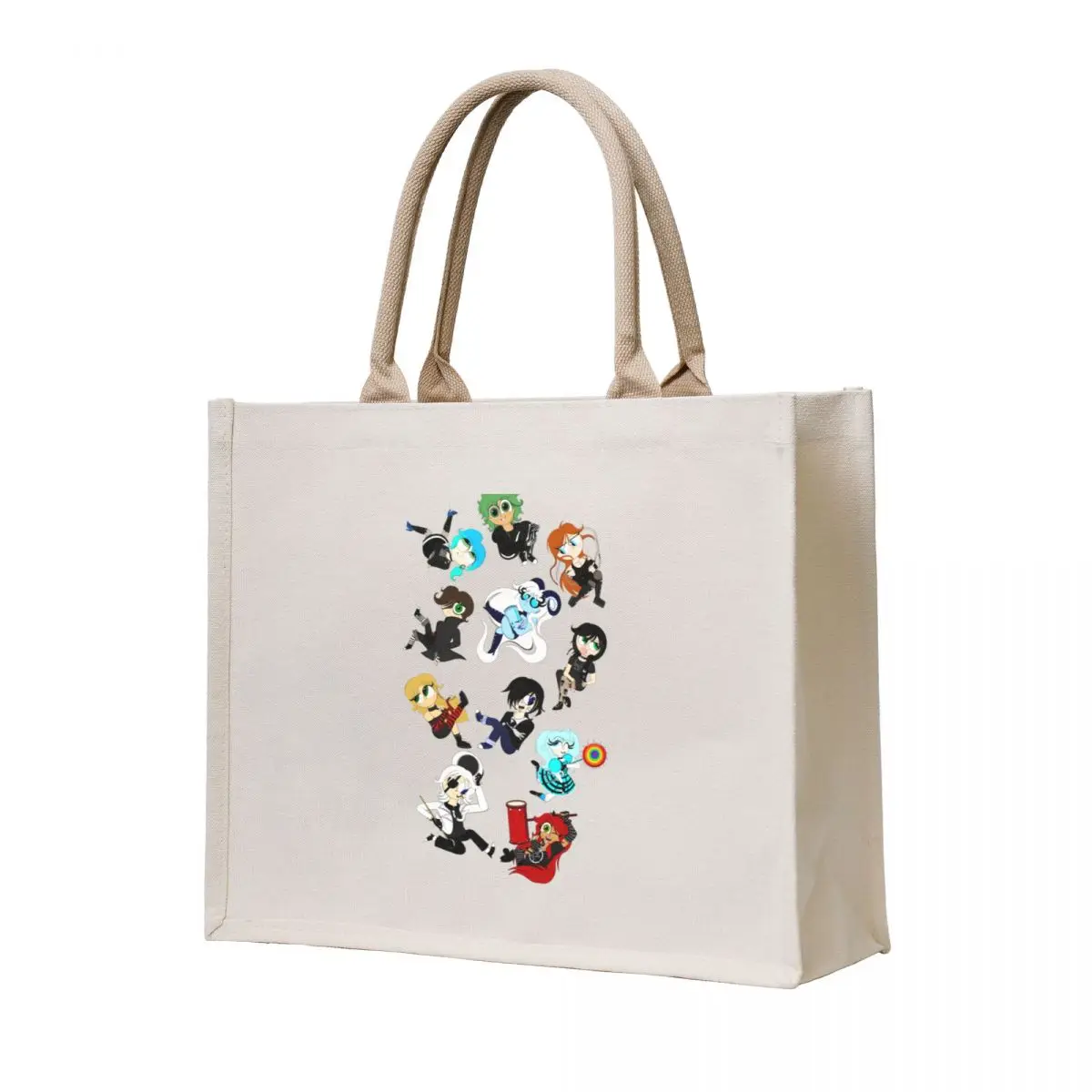 

The Black Heart Mafia - FULL CHIBI COLLECTION! Tote Bag Candy bags foldable reusable bag shoping bag the tote