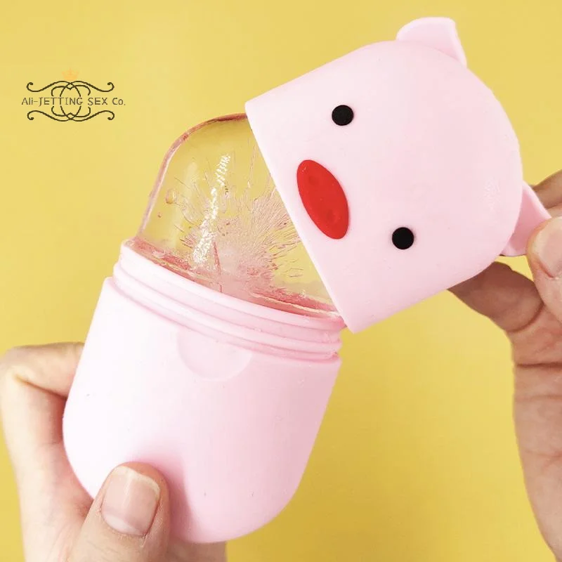 Cartoon Varken Vorm Ijs Gezichtsroller Gua Sha Wallen Roller Lifting Gereedschap Ijsblokjesbakken Ijsballen Gezicht Massager Schoonheidsverzorging