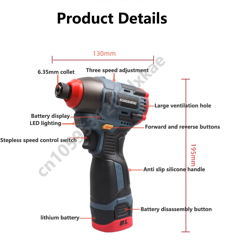 Trapano elettrico senza spazzole 16.8V trapano a percussione cacciavite elettrico trapano elettrico a batteria a percussione strumento elettrico uso