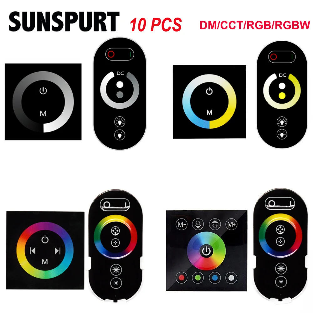 

DC12V-24V RGB/RGBW single color wall mounted Touch Panel Controller glass panel dimmer switch Controller for LED RGB Strips lamp