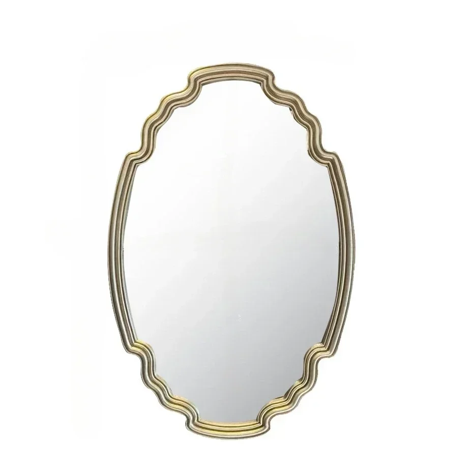 

Sturdy European-style Retro Creative Bathroom Mirror Make Up Mirror Living Room Porch Wall Decoration Mirror