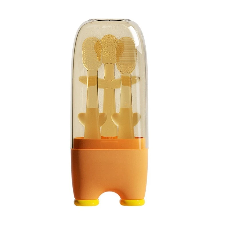 

3-in-1 Silicone Baby Toothbrush Newborn Toothpaste Infant Baby Tooth Brush Tongue Coating Cleaning Brush Teeth Grinding Stick