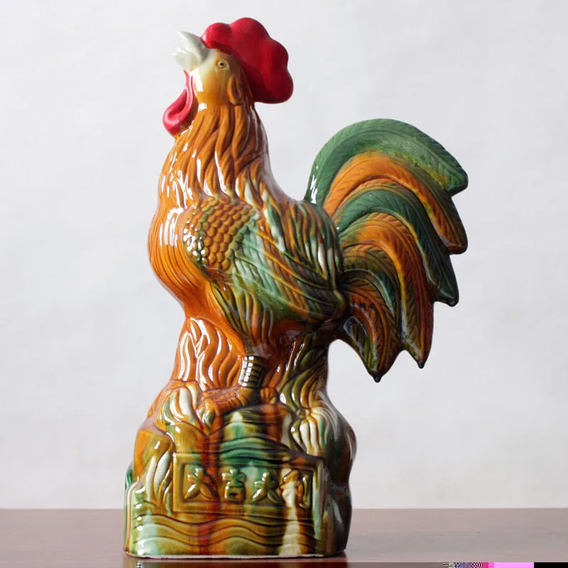 

Ceramic Chicken Ornaments Tang Sancai Rooster Zodiac Gift Home Living Room Study Decoration Auspicious Rooster