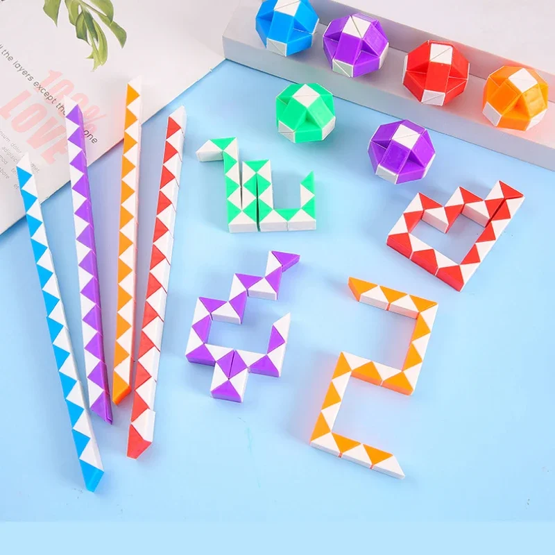 MINI 24 Segments Magic Ruler 3D Puzzle Toys Transformable Cube Kid Education Cubo Magico Snake Speed Cubes Toys